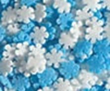 Picture of SUGAR SNOWFLAKES BLUE AND WHITE X 1 GRAM MINIMUM ORDER 50G